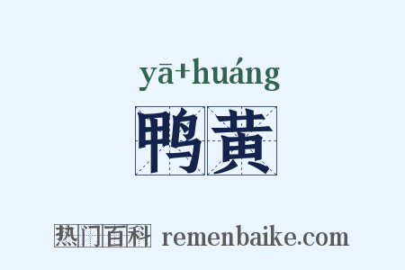 鸭黄是什么意思的图片
